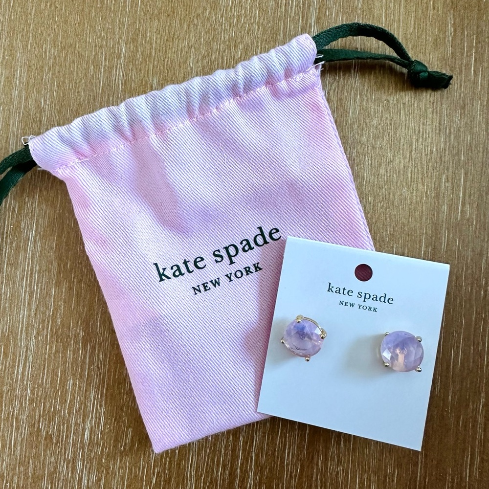 [NEW UNWORN] KATE SPADE Gumdrop Stud Earrings- Pink Opal